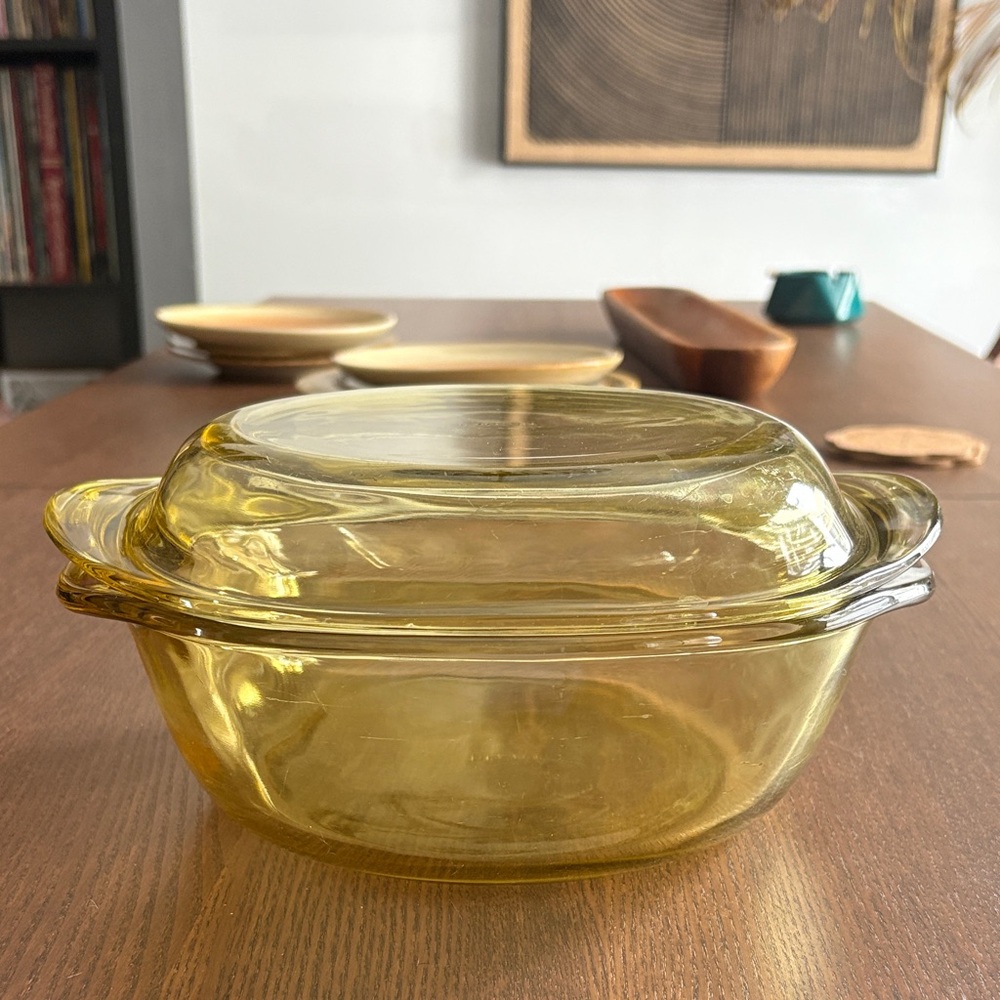 LAST CALL! PYREX - Vintage Amber Glass Casserole Dish